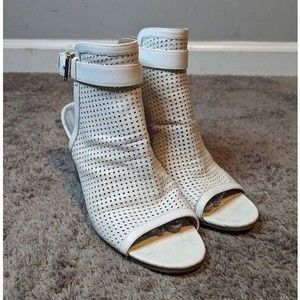 Sam Edelman Emmie Perforated Open Toe Sandals White Size 11 M